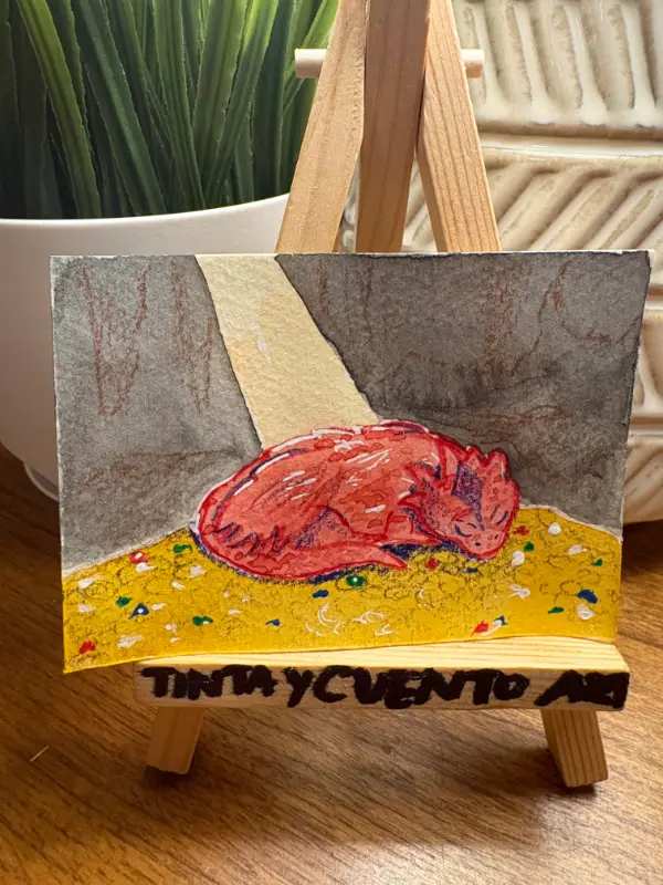 The Dragon Sleeps aceo art card