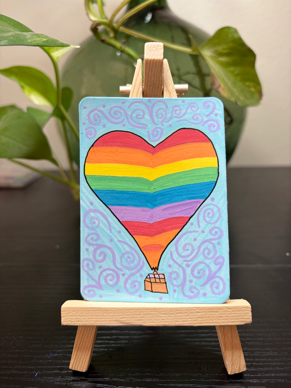 Garland in the Sky aceo art card
