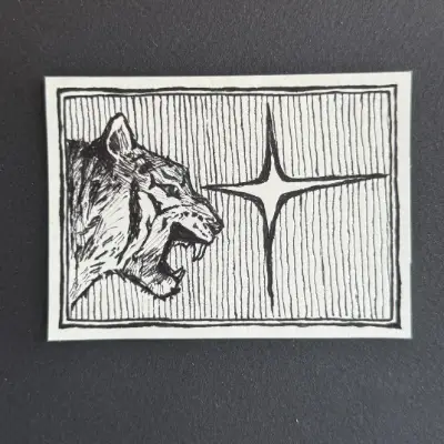 star tiger aceo art card thumbnail 2