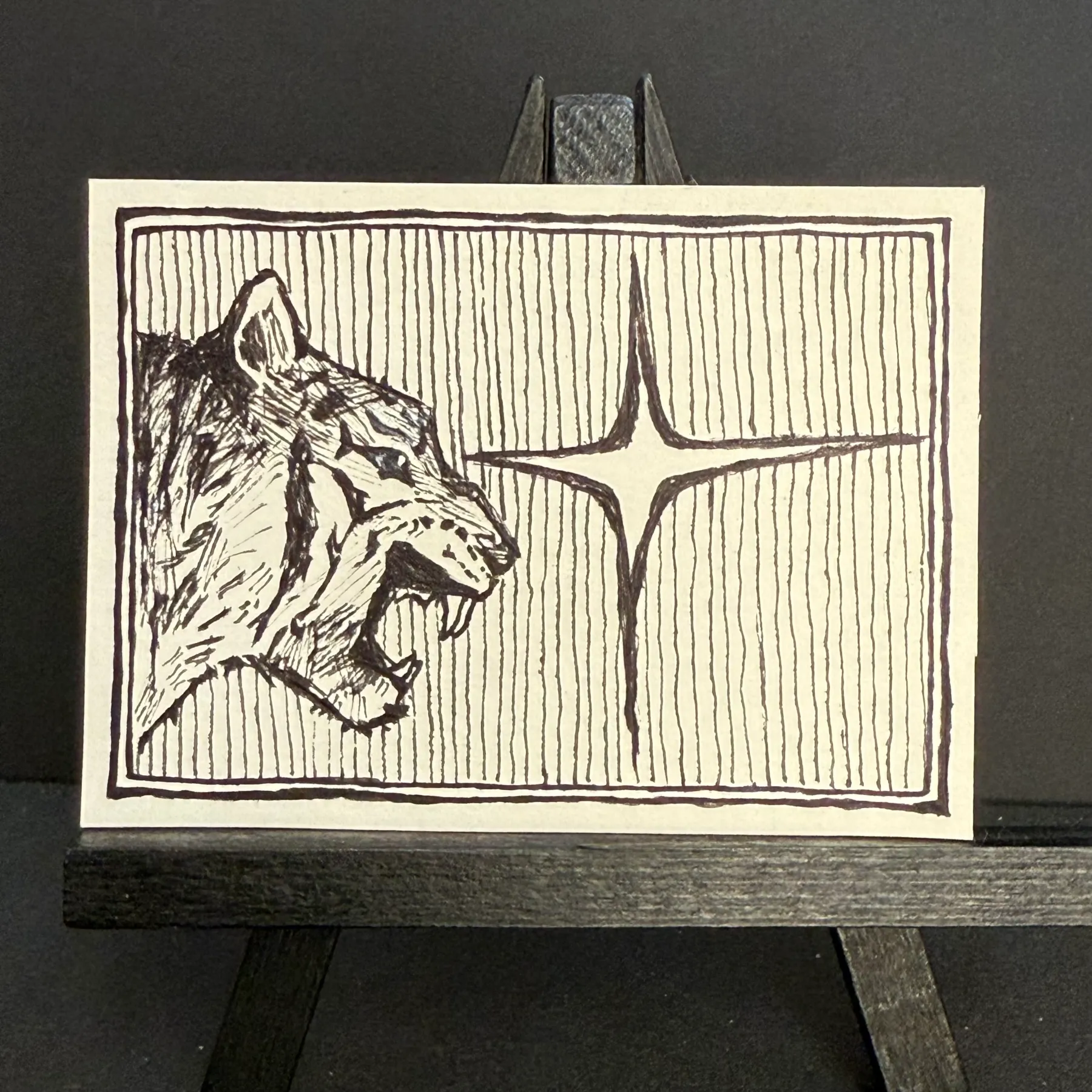 star tiger aceo art card