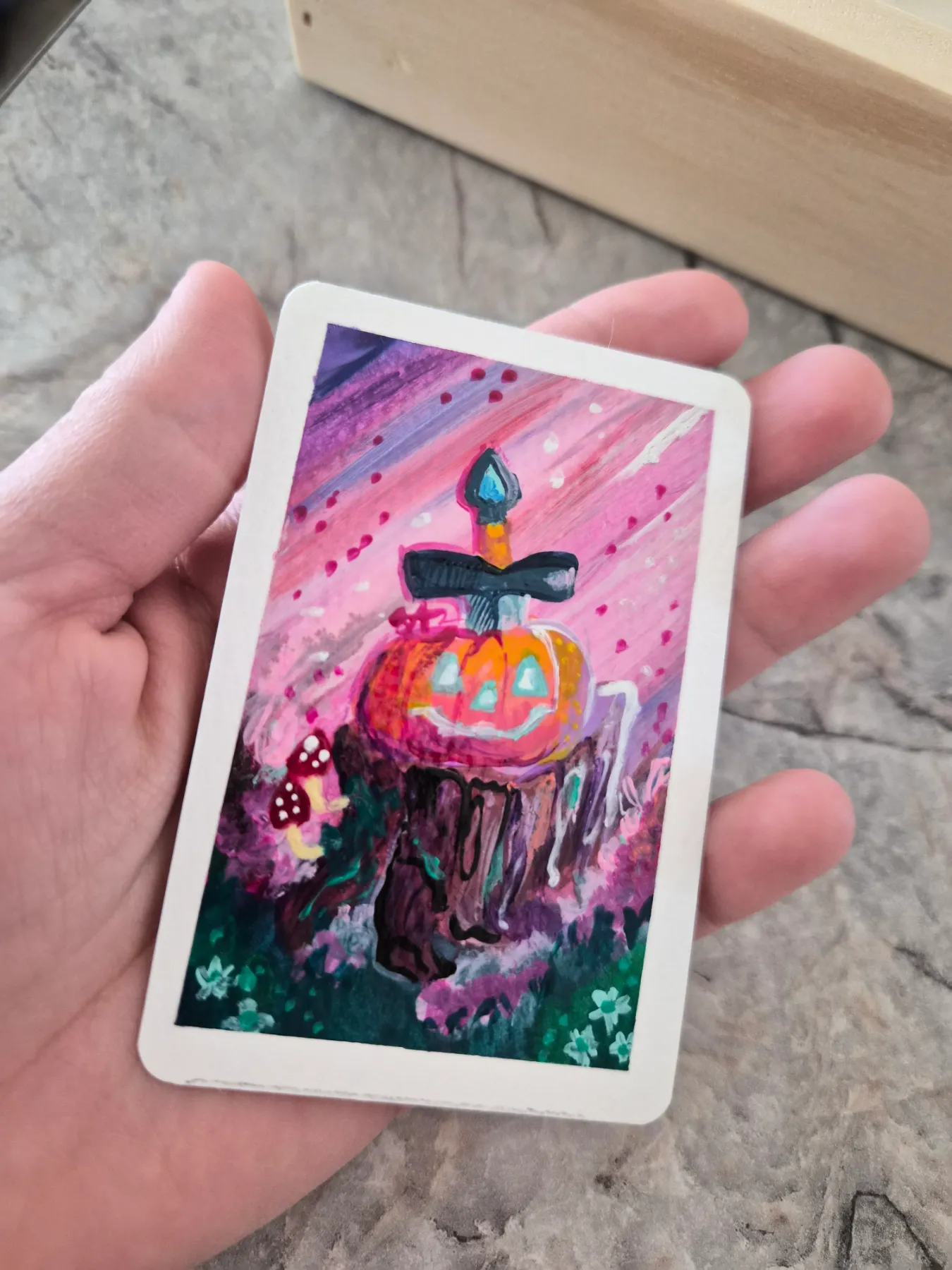 Halloween Fantasy aceo art card