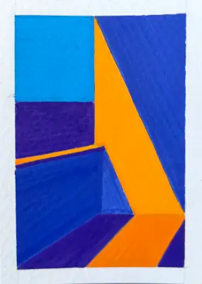 Sunset Balcony aceo art card thumbnail 1