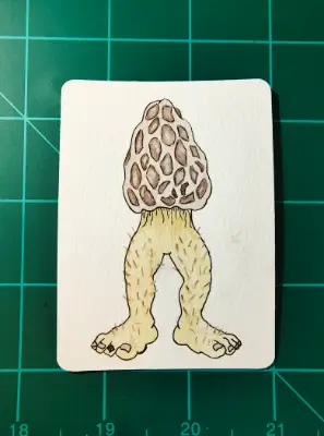 Morel Support aceo art card thumbnail 1