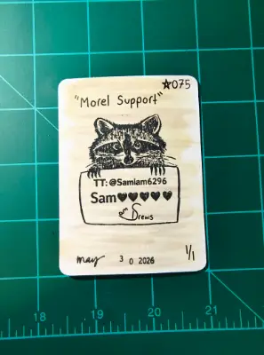 Morel Support aceo art card thumbnail 2