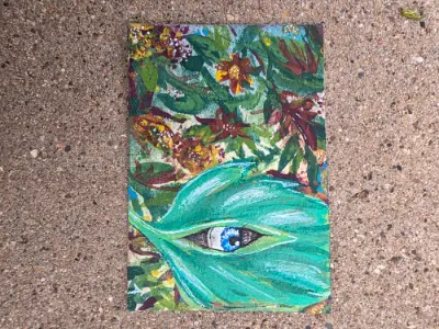 Split Leaf aceo art card thumbnail 1