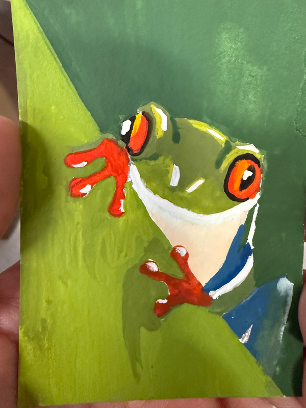 Tree Frog aceo art card