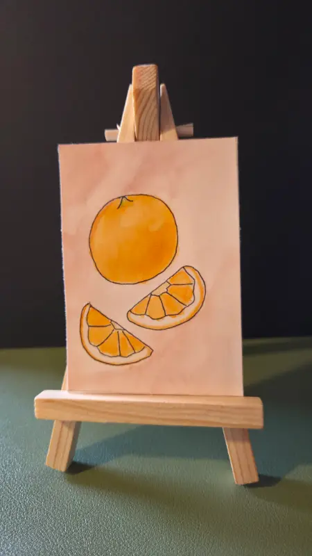 A little fruity: Orange aceo art card