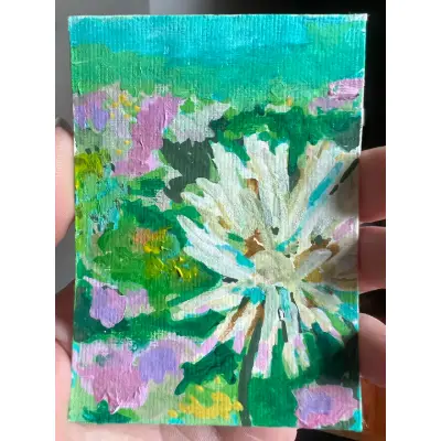 Clover Crown aceo art card thumbnail 2