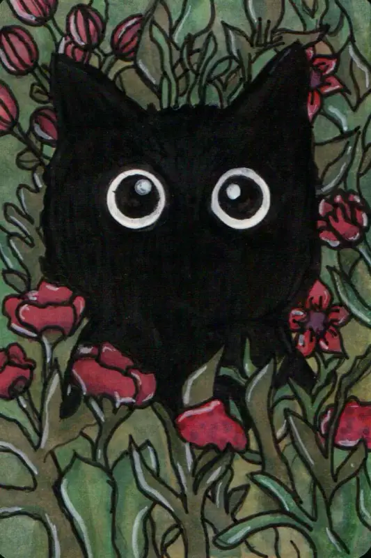 Sneaky aceo art card