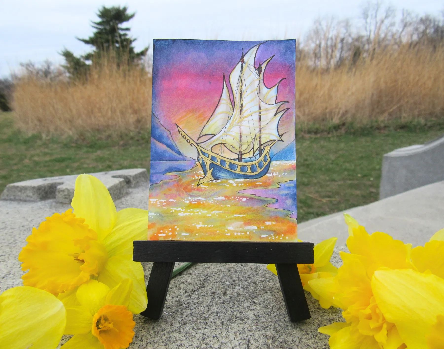 Twilight Voyage aceo art card