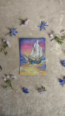 Twilight Voyage aceo art card thumbnail 3