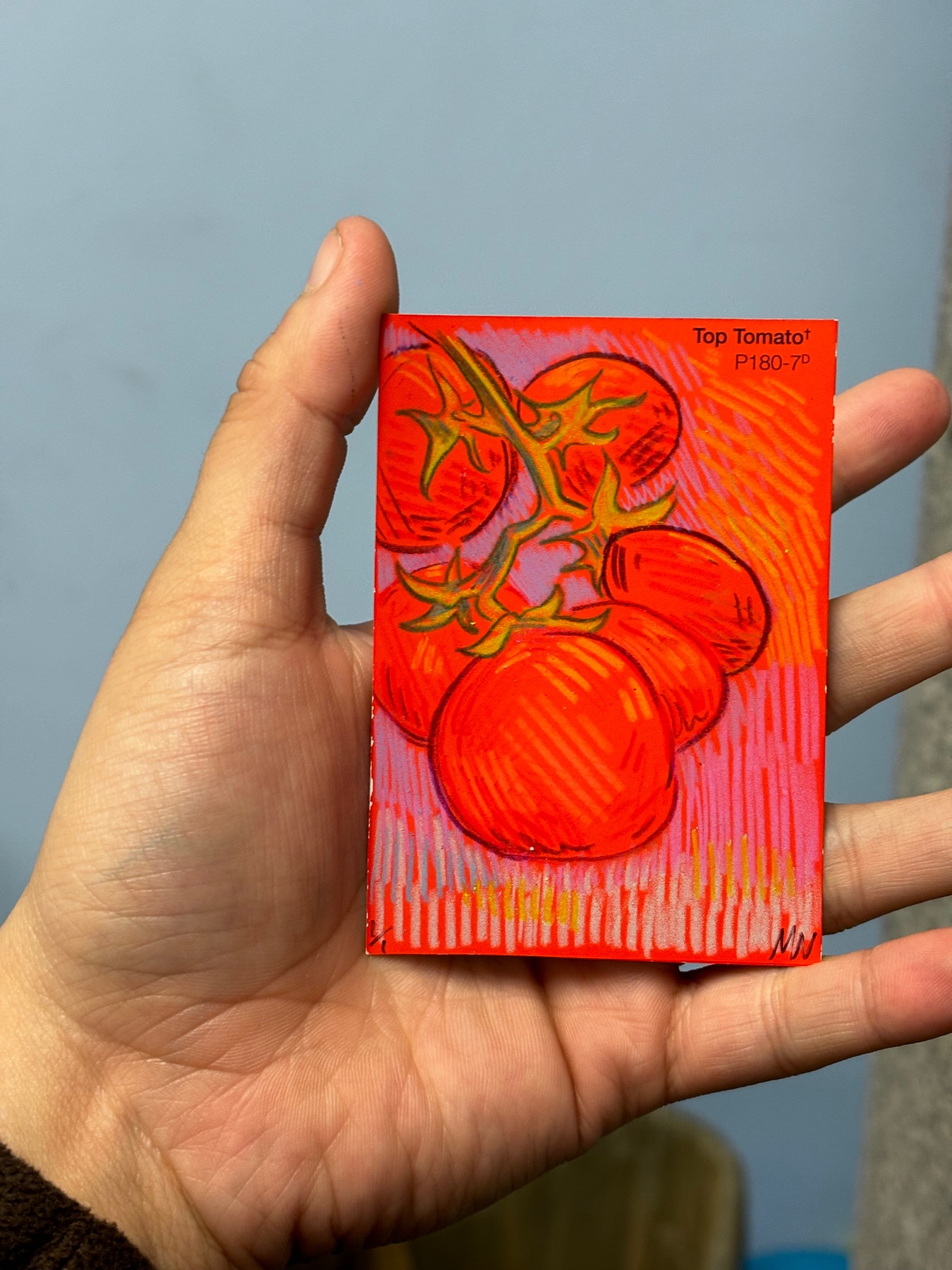 Tomatoes aceo art card