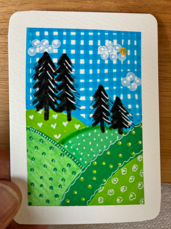 Landscape aceo art card