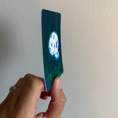 Original Skull ACEO | Blue Skulls Vol. 1 #3/3 aceo art card thumbnail 2