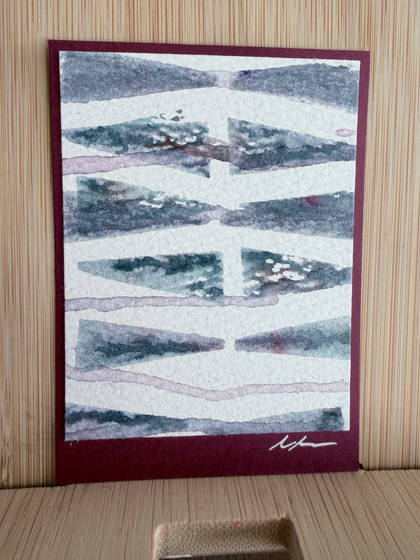 Triangular aceo art card
