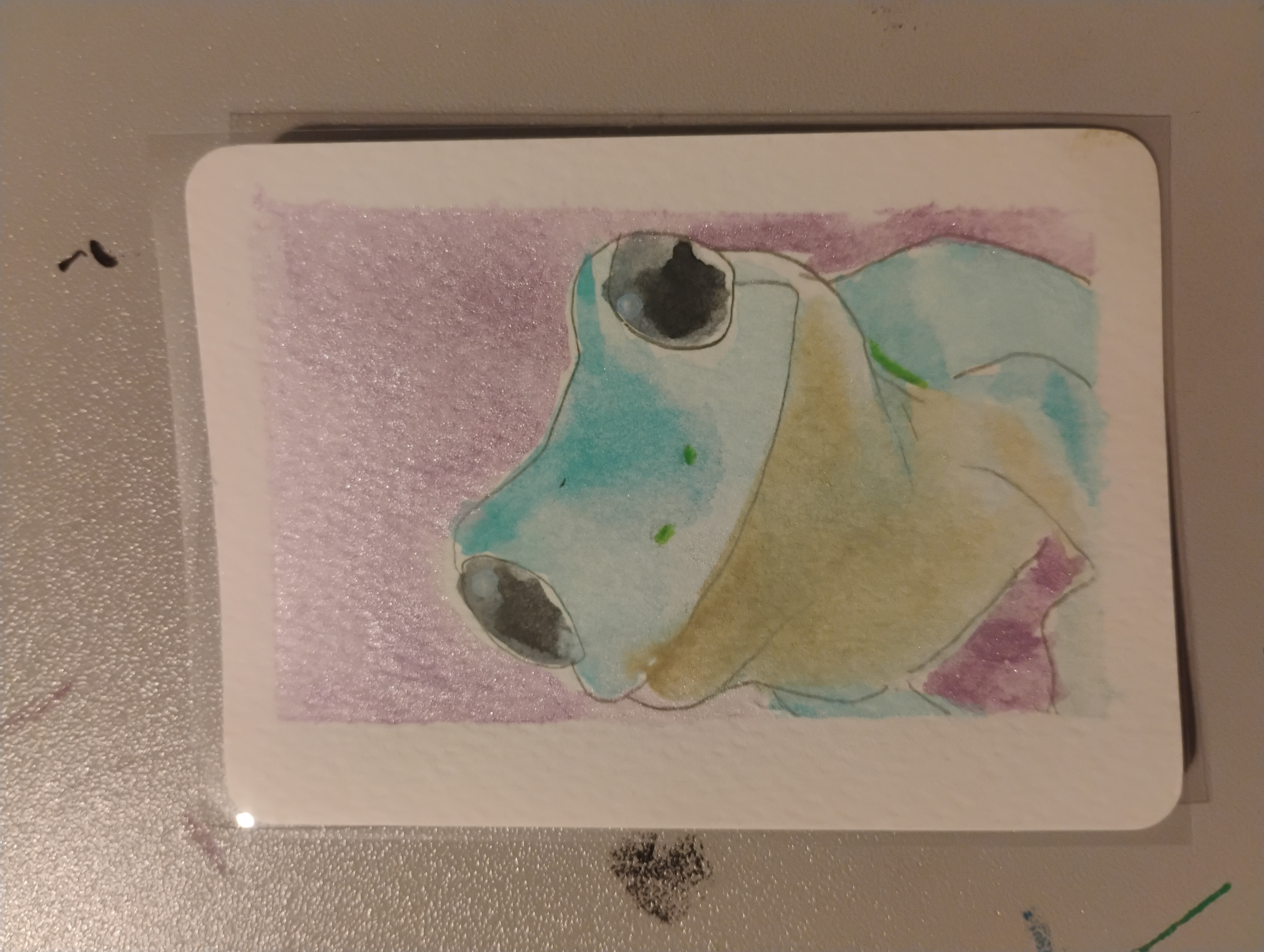Thoughtful aceo art card