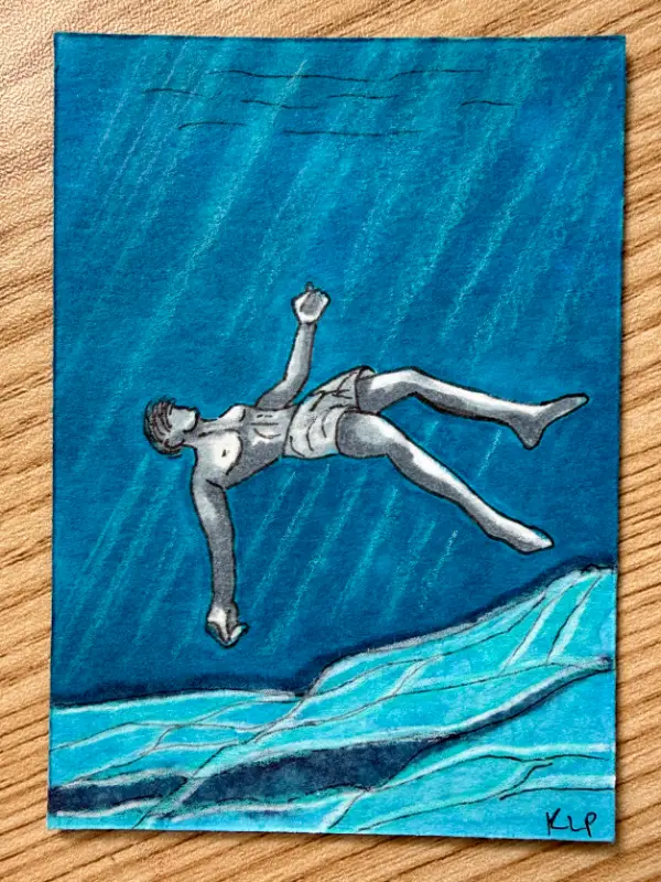 Suspension aceo art card