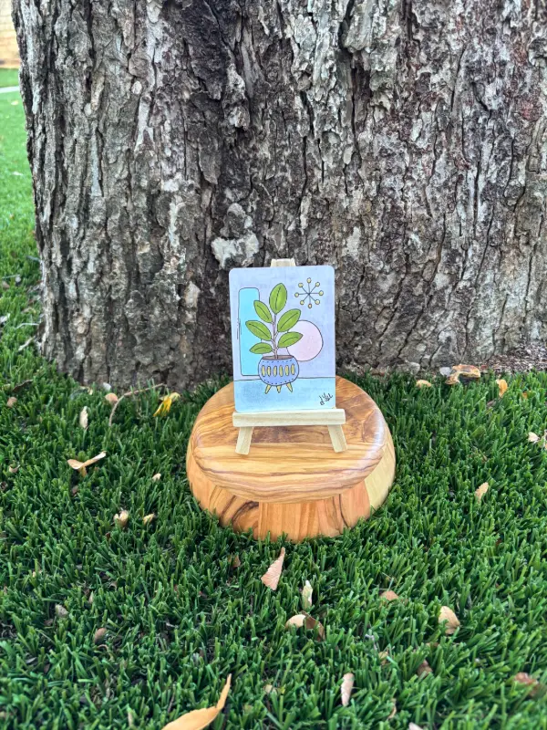 Plants without Borders: Rubber aceo art card