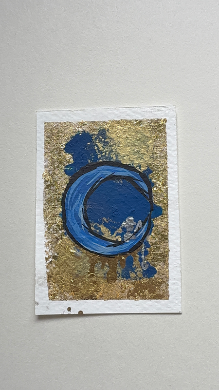 Man On The Moon aceo art card