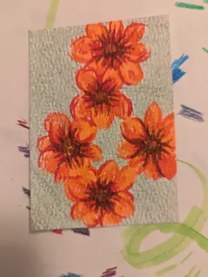 flowers #1 aceo art card thumbnail 2