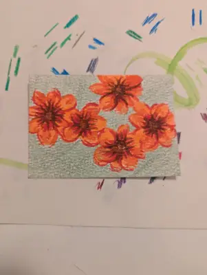 flowers #1 aceo art card thumbnail 1