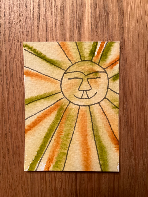 Smoky Sunshine aceo art card