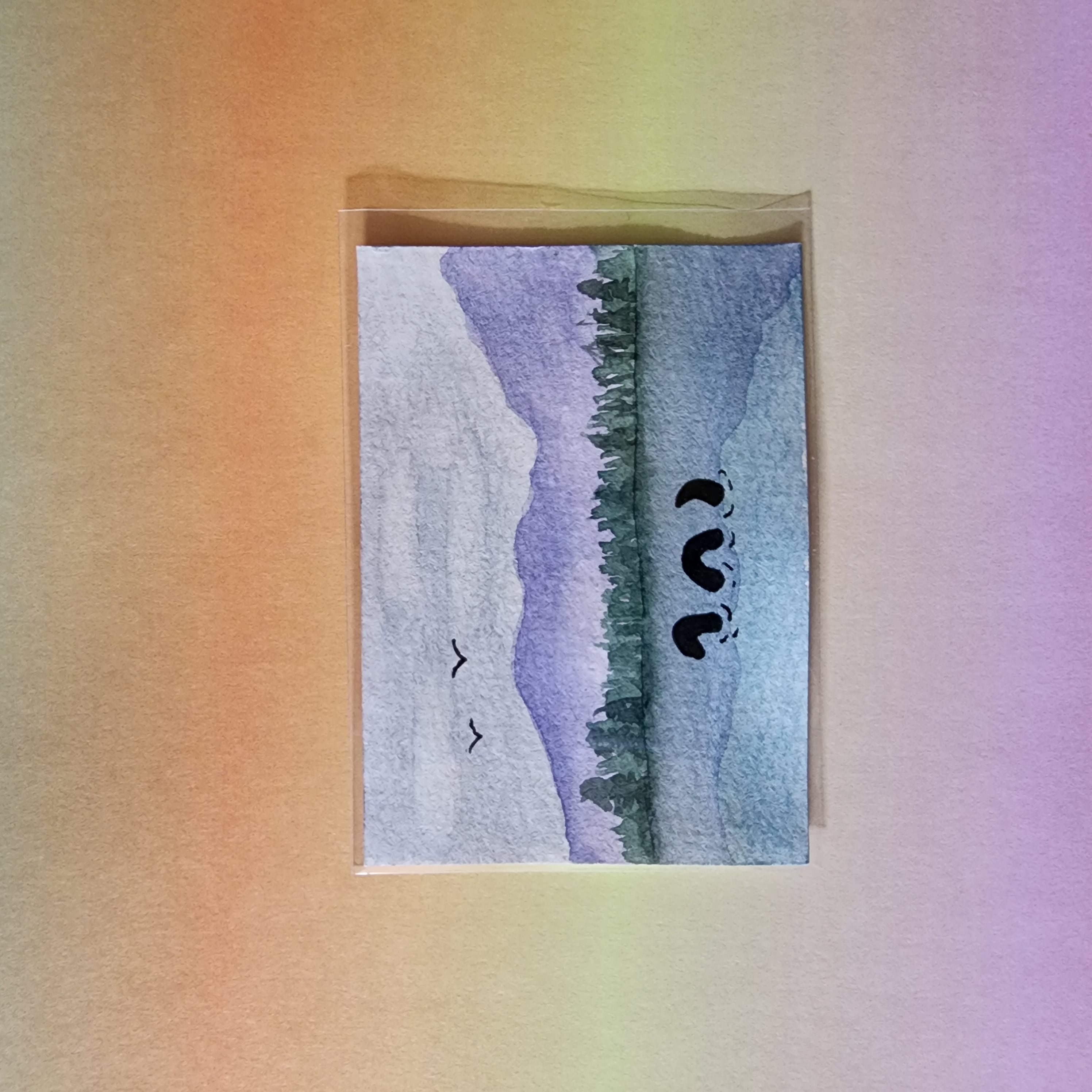 Nessie aceo art card thumbnail 2