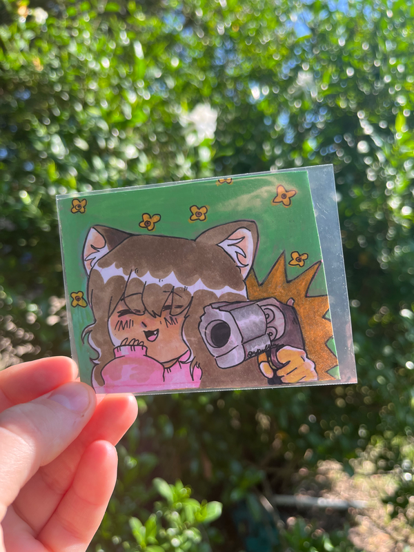 Put the money in the bag aceo art card