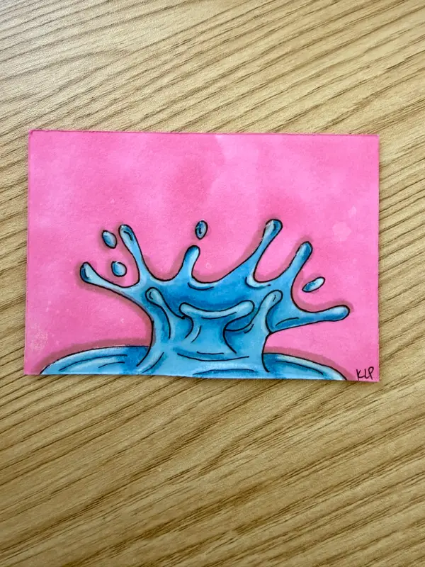 Splash aceo art card