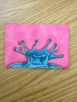 Splash aceo art card thumbnail 1