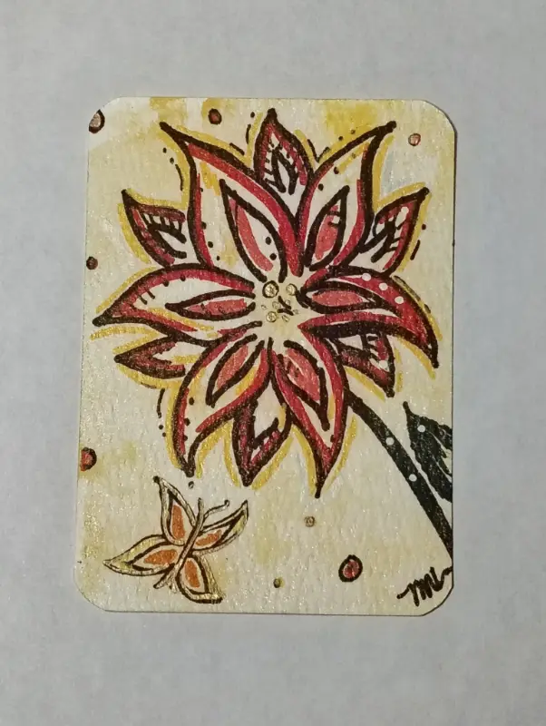 Original ACEO, Acrylic & Ink, 2.5" x 3.5" aceo art card