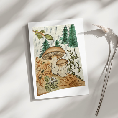 Mushroom Forests 1,2,&3 aceo art card thumbnail 2