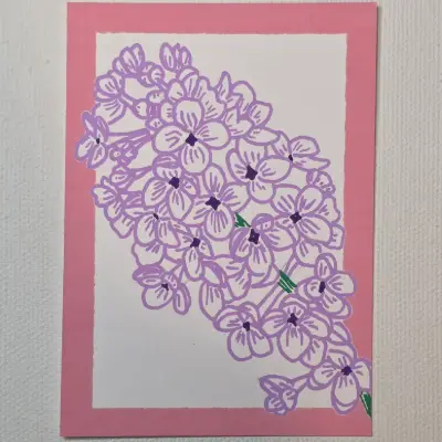 Bordered Bloom aceo art card thumbnail 1