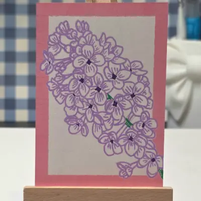 Bordered Bloom aceo art card thumbnail 2