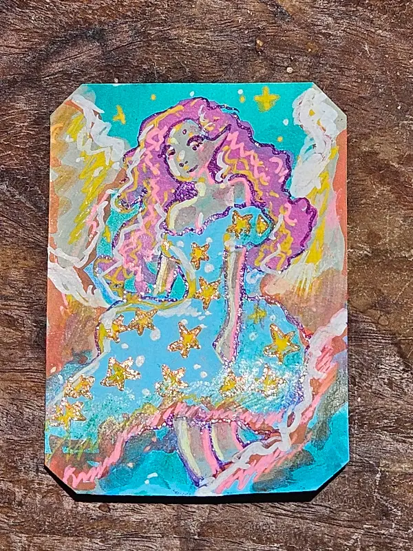 Cloud Dress aceo art card