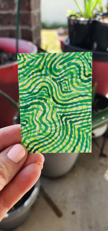Optical Waves aceo art card