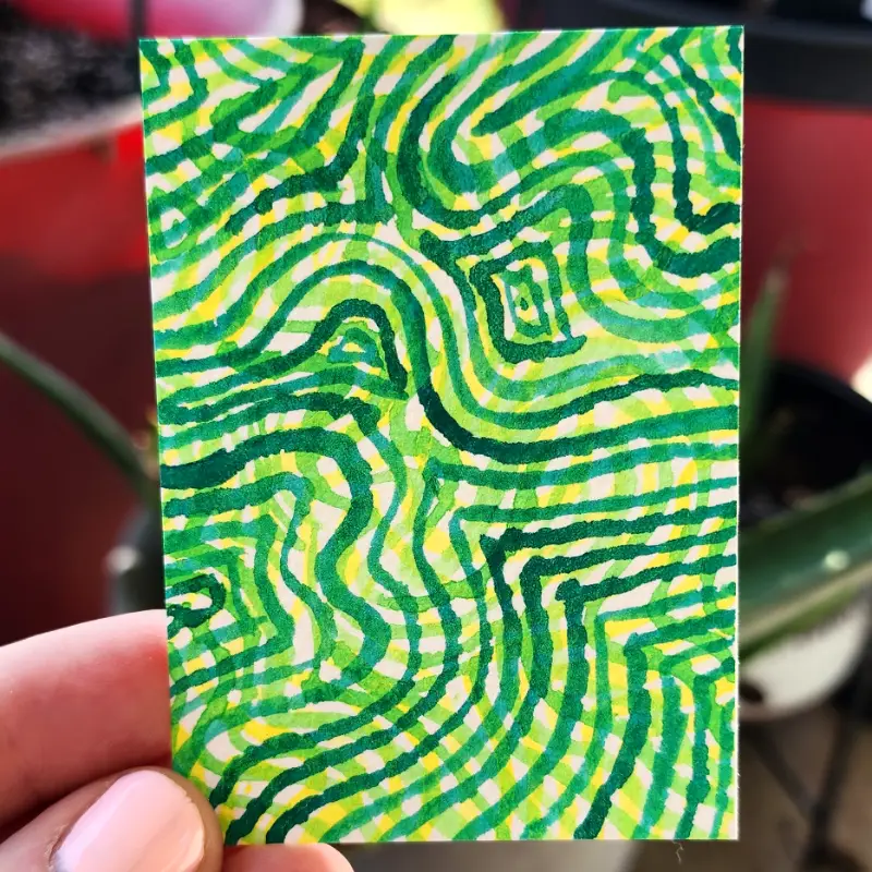 Optical Waves aceo art card