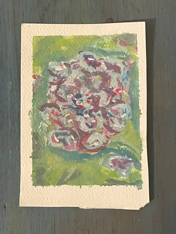 A flower to see aceo art card