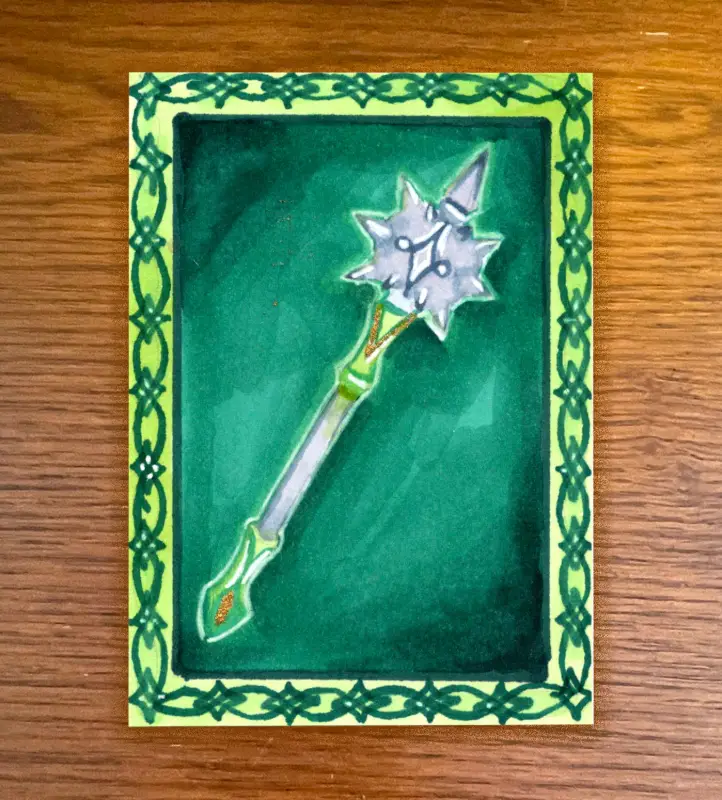 Mace - Medieval Weapons Series aceo art card