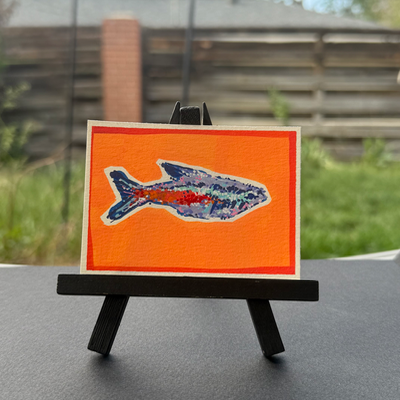 neon tetra aceo art card thumbnail 1