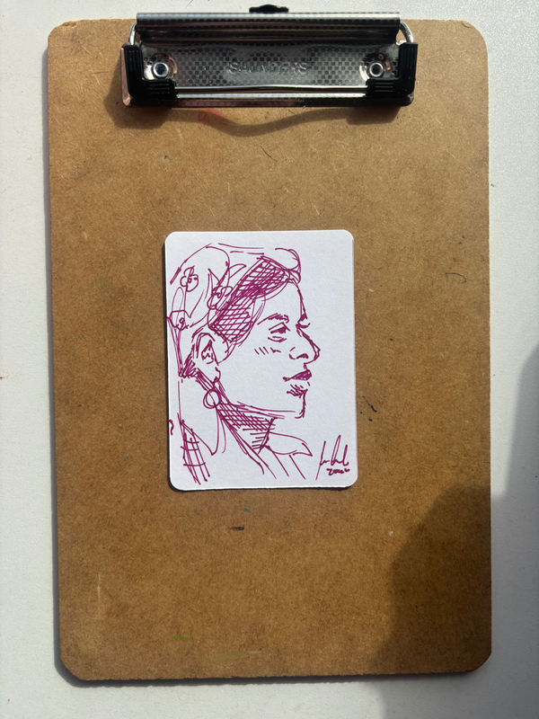 “History” Portrait aceo art card