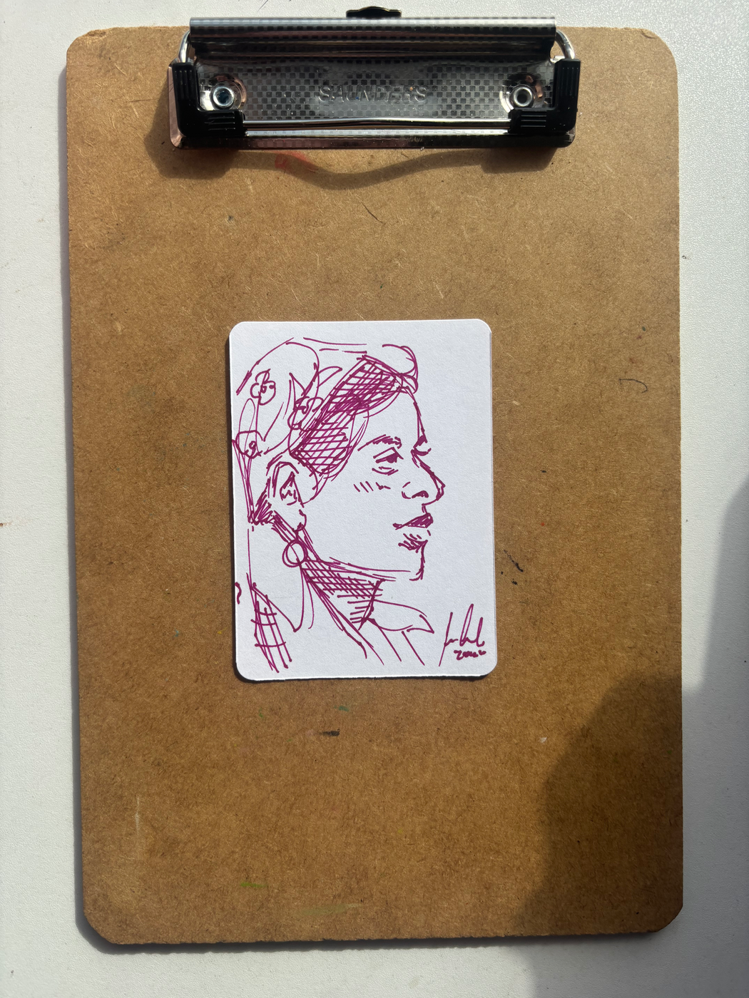 “History” Portrait aceo art card