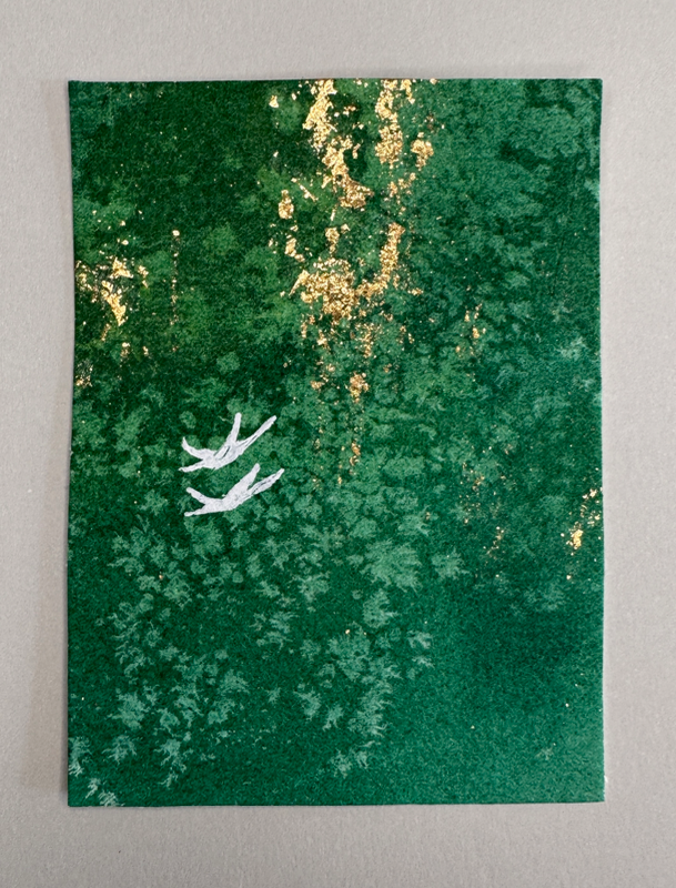 Flying the Jade Mountain aceo art card