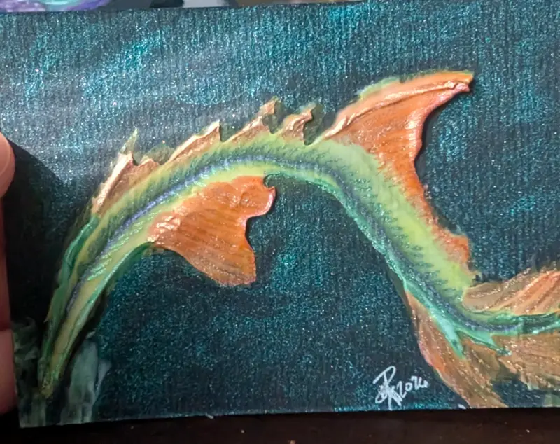 Sea Serpent aceo art card