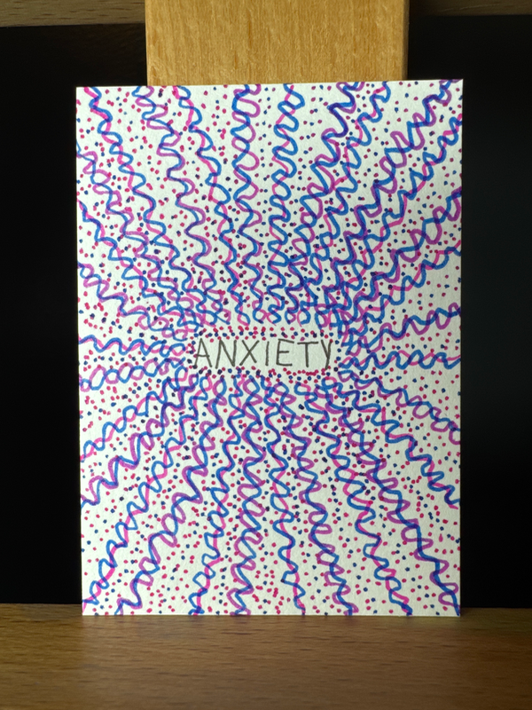 Anxiety aceo art card