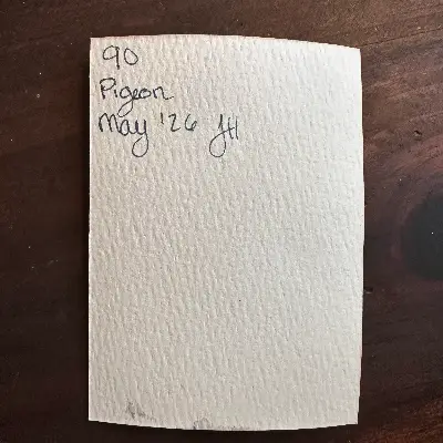 Pigeon Portrait aceo art card thumbnail 2