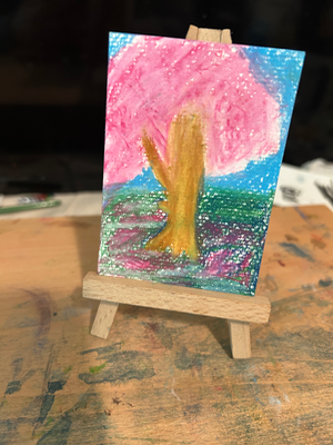Spring aceo art card thumbnail 1