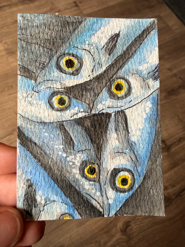 Fishy aceo art card
