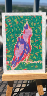 Abstract Raven aceo art card thumbnail 1