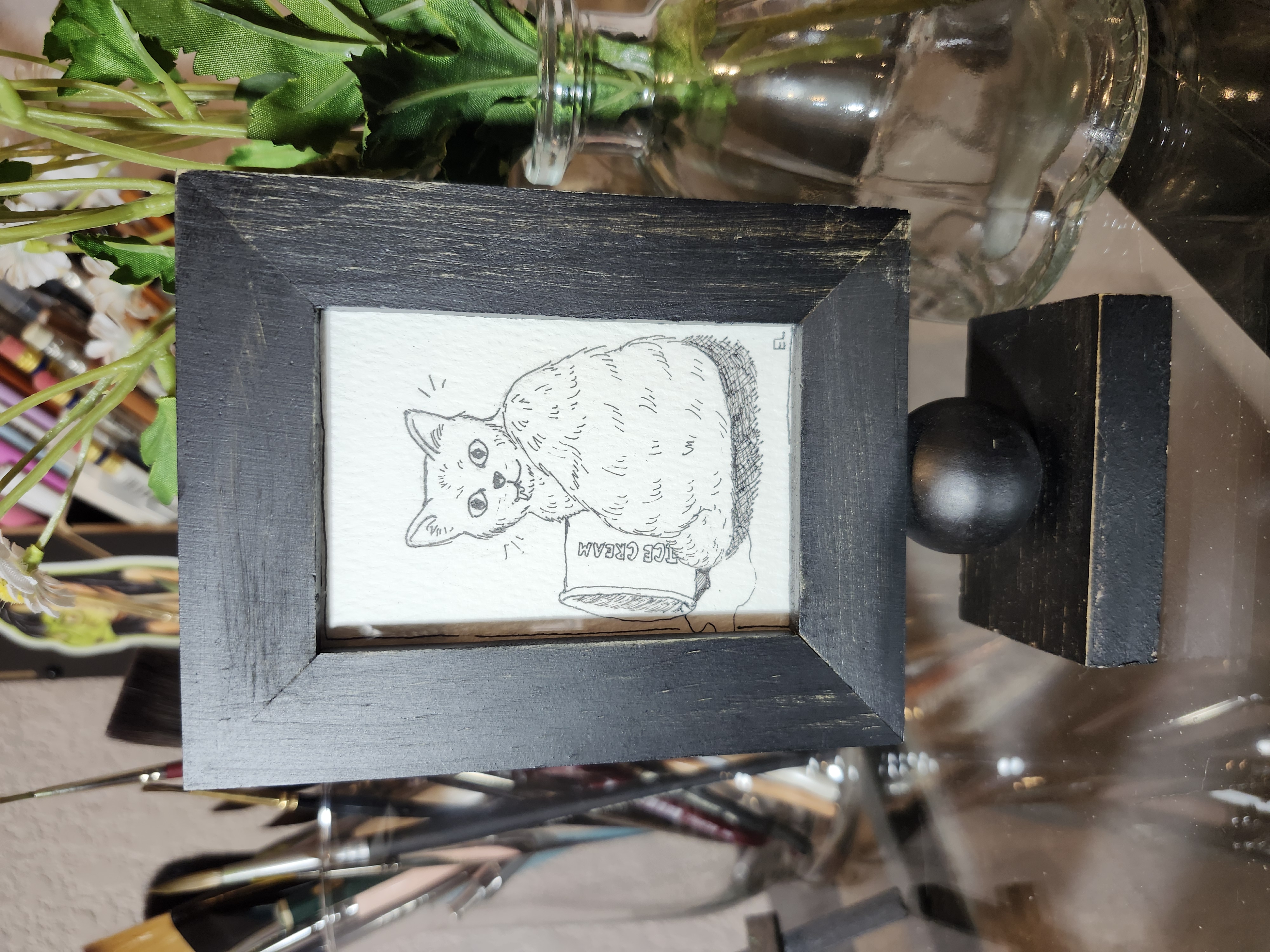 Busted aceo art card